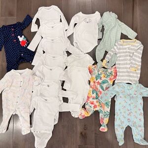 Baby clothes, 3-6 months, new or only worn a few times